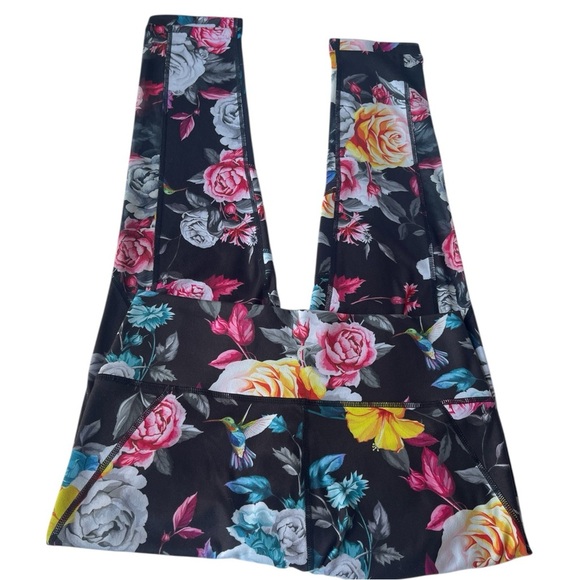 ZYIA ACTIVE FLORAL MESH HIGH RISE ATHLETIC LEGGINGS SZ 12 - Picture 4 of 10